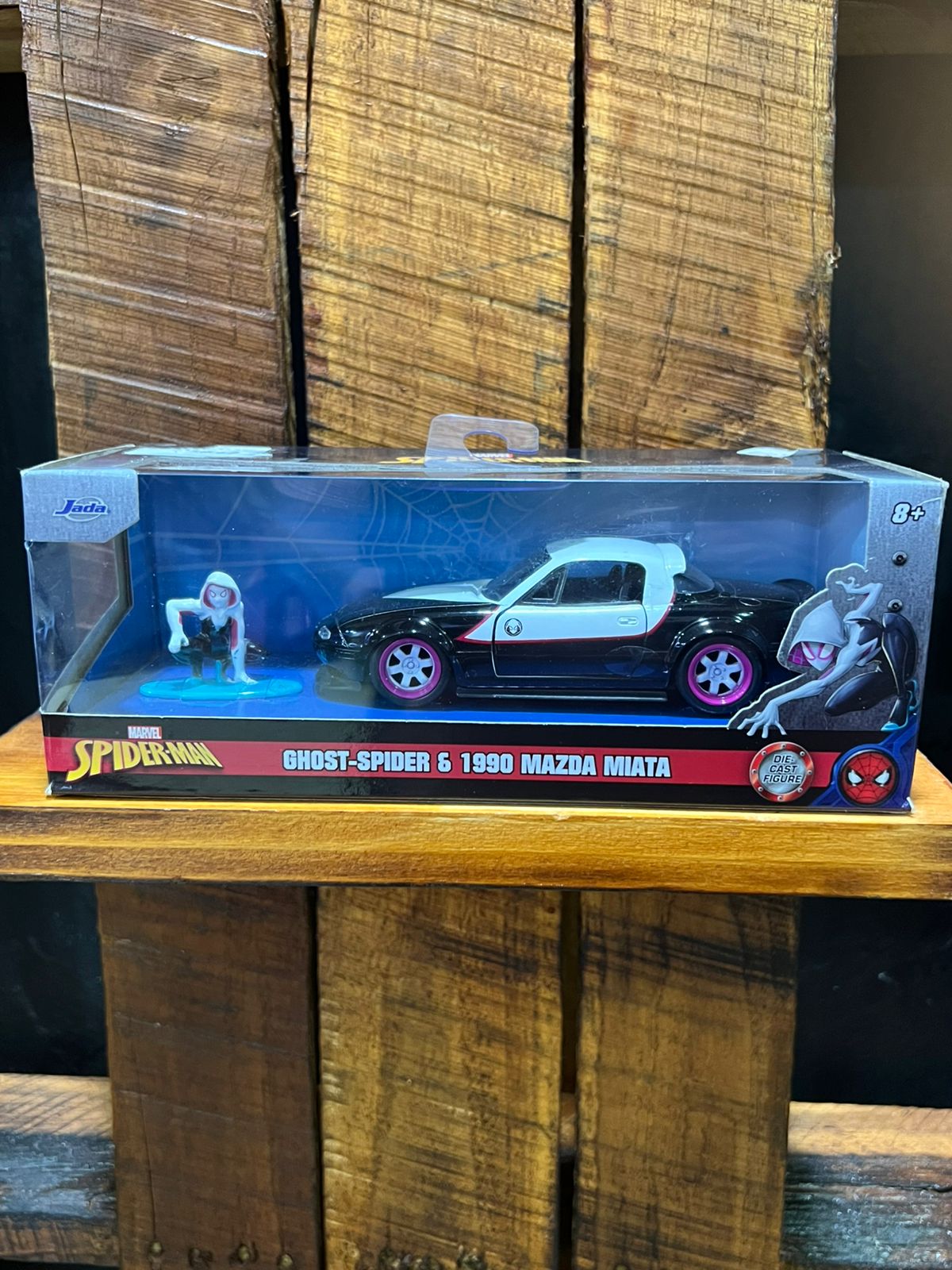 CARRO JADA MARVEL SPIDERMAN GHOST SPIDER 6 1990 MAZDA MIATA
