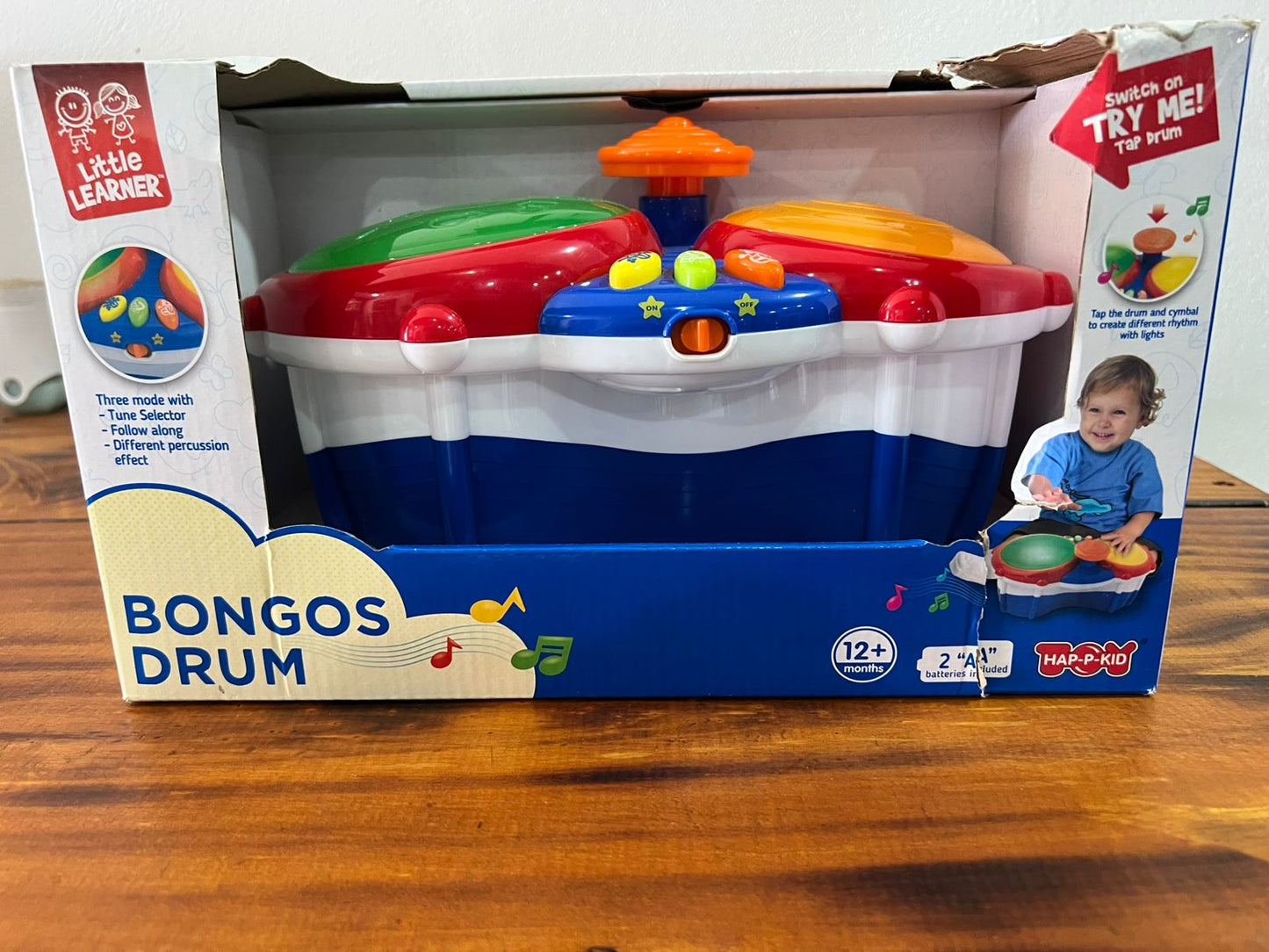 JUGUETE LITTLE LEARNER BONGOS DRUM CAJA DAÑADA