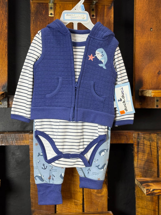 JUEGO DUCK.DUCK 3 PIEZAS TALLA 3 6M