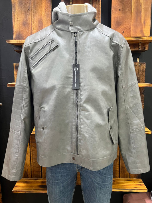 JACKET YOKI CUERINA GRIS TALLA XL