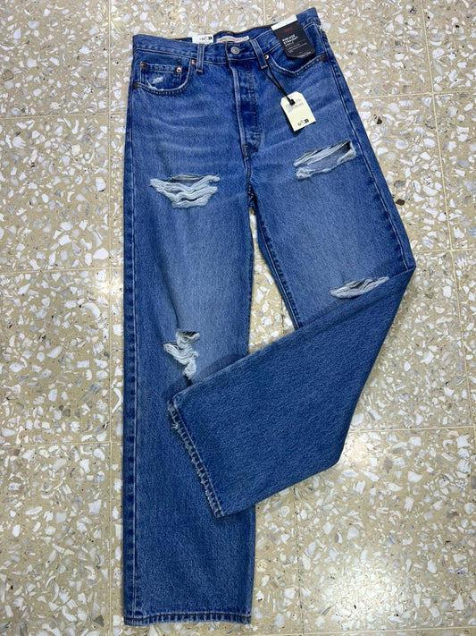 PANTALON LEVIS RIBCAGE STRAIGHT ANKLE TALLA 27X29